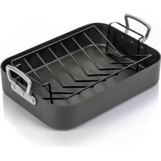 👉 Braadslede RVS Mehrzer - Rechthoekige Met Rooster 42 Cm 6945795138009