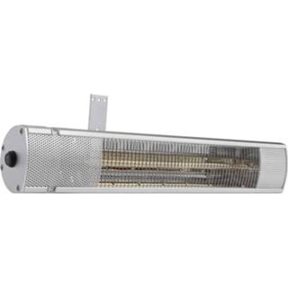 👉 Terrasverwarmer zilver metaal zilverkleurig Tristar Wandmontage Ka-5277 2000 W Golden Tube 8713016079565