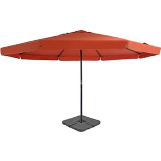 👉 Parasol terracotta oranje Vidaxl Met Draagbare Voet 8719883591759