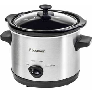 Slowcooker staal zilverkleurig Bestron Asc150 120 W 1,5 L Roestvrij 8712184054343