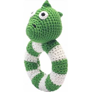 👉 Groen polyester Naturezoo Ringrammelaar Dino Gehaakt 14 Cm 5713194300720