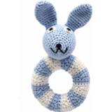 👉 Blauw polyester Naturezoo Ringrammelaar Konijn Gehaakt 14 Cm Lichtblauw 5713194300805