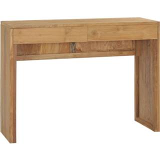 👉 Wandtafel teakhout hout bruin Vidaxl 100x35x75 Cm Massief 8719883916200