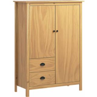 👉 Kledingkast grenenhout Vidaxl Met 2 Deuren Hill Range 99x45x137 Cm 8719883910215