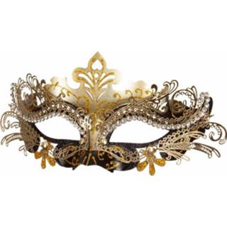 👉 Oogmasker zwart goud kunststof multikleur Venetiaans Zwart/goud 8718758882015