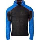 👉 Hoodie zwart blauw l mannen OMM - Core Fleecetrui maat L, zwart/blauw 5060521487723