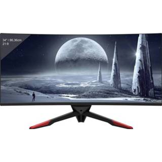 👉 Gaming monitor LC Power 86.4 cm (34 inch) Energielabel B (A+++ - D) 3440 x 1440 pix UWQHD 4 ms HDMI, DisplayPort, Audio-Line-out VA LCD 4260070128127