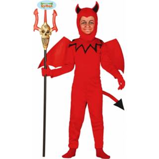👉 Duivel kostuum synthetisch rood kinderen Voor 98-104 (3-4 Jaar) 8718758805090