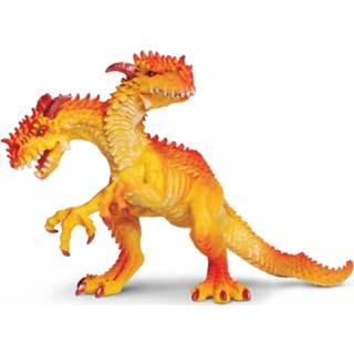 👉 Speelfiguur oranje kunststof Safari Tweekoppige Draak Junior 11,5 X 12 Cm 609366101231