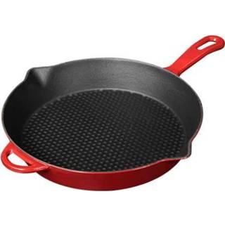 👉 Grillpan rood gietijzer Gietijzeren Ronde Rood, 28cm - Sürel 8680131812196