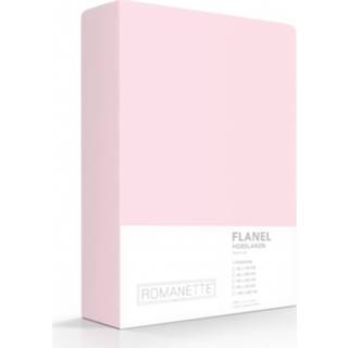 👉 Flanellen Hoeslaken Roze Romanette-180 X 200 Cm