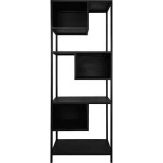 👉 Wandkast zwart IJzer HSM Collection Axel - ijzer/zwart 175x65x35 cm Leen Bakker 8719956074226