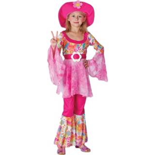 👉 Hippie outfit roze synthetisch meisjes Voor 128 - 6-8 Jr 8718758639305