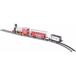 👉 Kunststof multikleur Kersttrein Set Met Led Verlichting En Muziek 345 Cm - Verlichte Kersttreinen 8719538117204