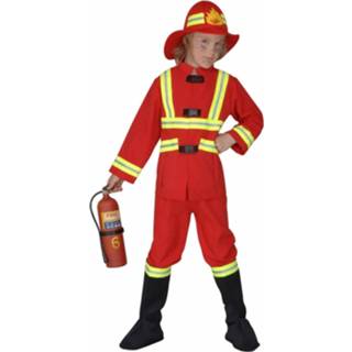 👉 Rood jongens kinderen Carnavalskostuum Brandweer kostuum kids