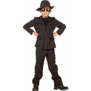 👉 Gangster kostuum polyester zwart kinderen Voor Kids 128 8718758789802