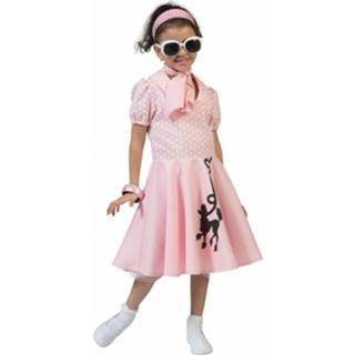 👉 Jurk active meisjes roze synthetisch jaren 50 jurkje