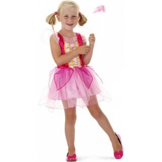 👉 Prinsessen jurk roze synthetisch meisjes Kort Jurkje Voor 6-8 Jaar 8718758914686