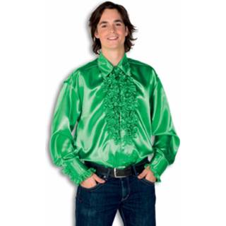 👉 Overhemd groen polyester mannen Rouche Voor Heren 48 (S) 8718758204886