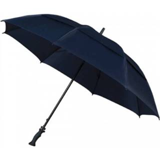 👉 Golfparaplu blauw kunststof Falcone Storm Umbrella - Donkerblauw 8713414812405