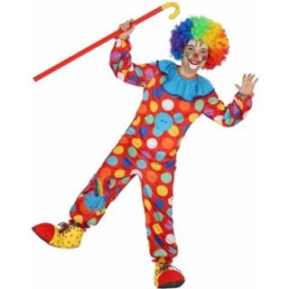 👉 Verkleedpak polyester multikleur jongens Clown Dots Kostuum / Outfit Voor - 140 (10-12 Jaar) 8719538239333
