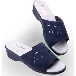 Suède blauw Instap Pantoffel-maat 41 8718858897872