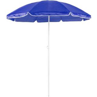 👉 Tuinparasol blauw nylon Verstelbare Strand/tuin Parasol 150 Cm - Zonbescherming Voordelige Parasols 8718758742340