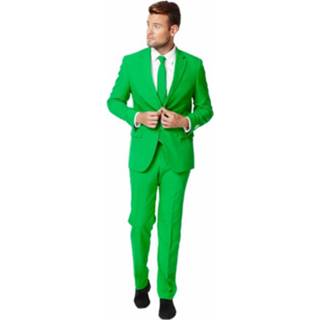 👉 Groen synthetisch XL mannen Luxe Heren Kostuum 52 (Xl) 8718719272473