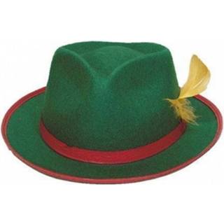 👉 Tiroler hoed groen polyester Oktoberfest - 6 Hoedjes 8718758800781