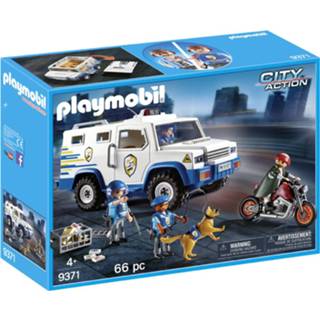 👉 Kunststof blauw wit Playmobil City Action Geldtransport 9371 4008789093714