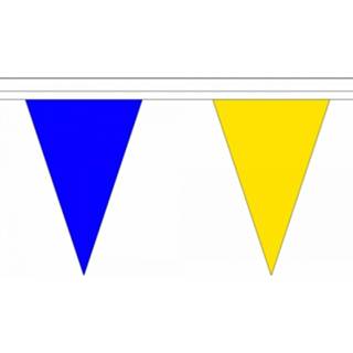 👉 Vlaggenlijn blauw gele polyester Luxe Met 20 Meter 8718758343493
