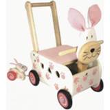 👉 Duwwagen roze hout multikleur I'm Toy Loop/duwwagen Konijn - 8850714872507
