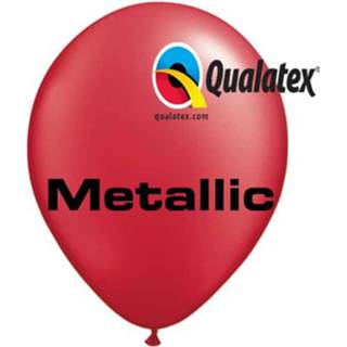 👉 Ballon rood multikleur Ballonnen Metallic Robijn 30 Cm 100 Stuks 5032561437853