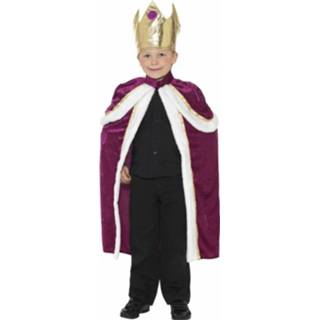 👉 Koning kostuum paars synthetisch kinderen Voor 130-143 (7-9 Jaar) 8718758294030