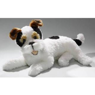 👉 Knuffel pluche multikleur Liggende Fox Terrier 42 Cm 8718758800583