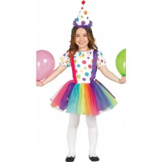 👉 Synthetisch multikleur meisjes Clownsjurkje Voor 98-104 (3-4 Jaar) 8718758856856