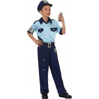 👉 Carnaval kostuum polyester blauw jongens Politie Agent Verkleedset / Voor - Carnavalskleding Voordelig Geprijsd 140 (10-12 Jaar) 8719538817678