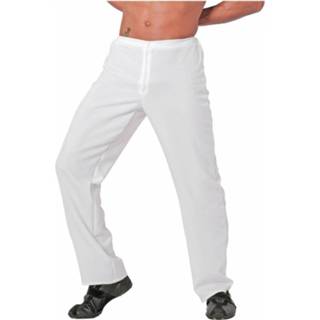 👉 Feestbroek witte synthetisch wit mannen Verkleed Feest Broek Voor Heren - Seventies Jaren 70 Disco Verkleedkleding 52 (L) 8718758414391