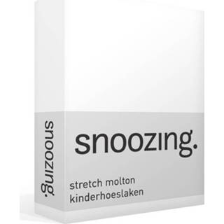 👉 Molton wit katoen polyester kinderen Snoozing Stretch Kinderhoeslaken - 80% 20% Ledikant (60x120 Cm) 8719151078432