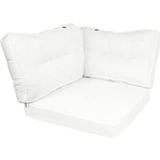 👉 Acryl wit Kopu® - Prisma Loungekussen 3 Delige Hoek Set 60 X 40 Cm Ivory 8719323086906