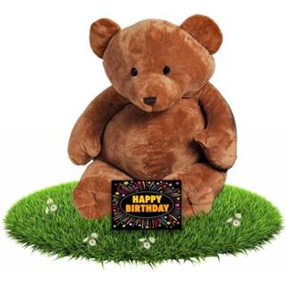 👉 Knuffelbeer kinderen Verjaardag Boris 54 cm met gratis verjaardagskaart