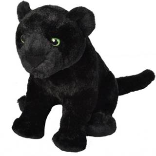 👉 Knuffel zwarte pluche polyester zwart kinderen Panter 30 Cm - Panters Wilde Dieren Knuffels Speelgoed Voor 8719538968950