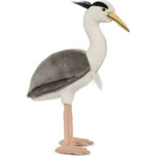 👉 Knuffel pluche grijs kinderen Reiger Vogel 33 Cm Speelgoed - Dierenknuffels/knuffeldieren/knuffels Voor 8719538995345