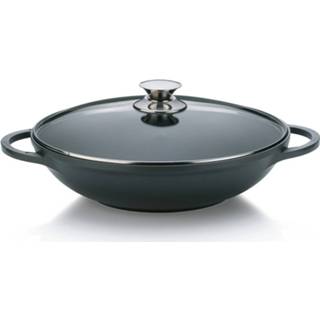 👉 Wokpan aluminium zwart 32 Cm - Kela Kerros 4025457151576