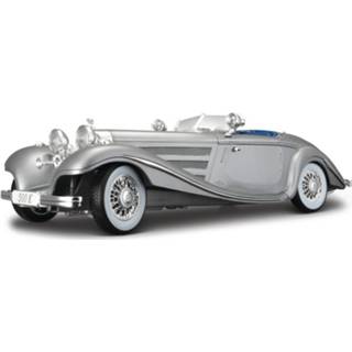 👉 Modelauto metaal zilverkleurig Mercedes 500k Special Roadster 1:18 - Speelgoed Auto Schaalmodel 8719538323612