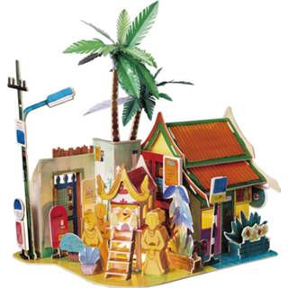 👉 Miniatuur huisje houten hout Robotime Zonnig Chiang Mai Sj407- Modelbouw - Huis Met Led Licht Diy 8718274549249