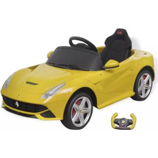 👉 Loopauto geel synthetisch Vidaxl Ferrari F12 6 V Met Afstandsbediening 8718475955016