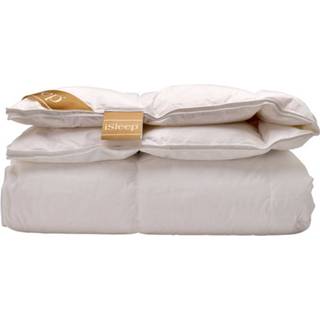 👉 Dekbed goud wit Isleep Ganzendons Enkel - Warmteklasse 2 1-persoons 140x220 Cm 8720088580004