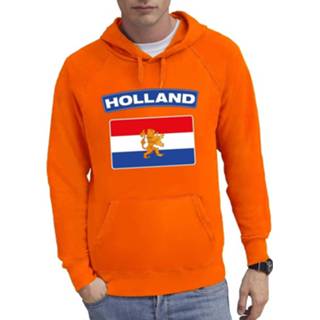 👉 Oranje Holland Vlag Hoodie / Hooded Sweater Heren - Oranje Fan/ Supporter Kleding S