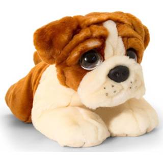 👉 Hondenknuffel bruin wit pluche polyester kinderen Keel Toys Bulldog Bruin/wit Honden Knuffel 37 Cm - Knuffeldieren Speelgoed Voor Kind 8719538977846